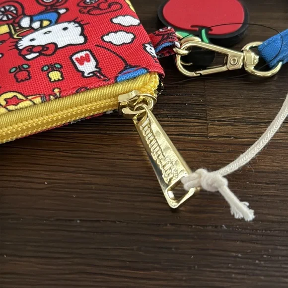 Loungefly Sanrio Hello Kitty 50th Anniversary Nylon Zipper Pouch Wristlet NWT - Picture 6 of 10